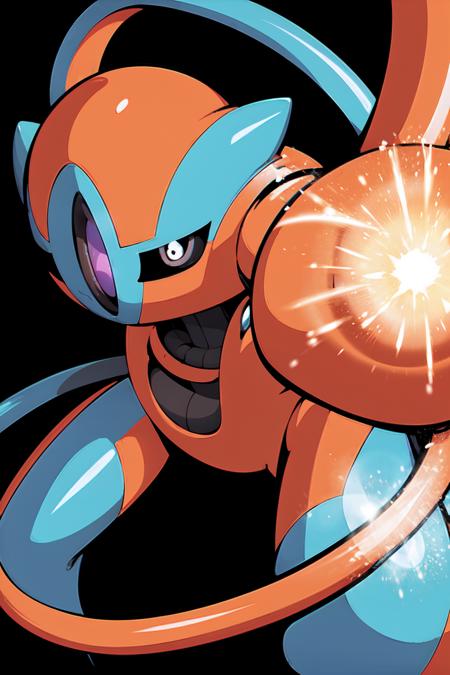 3207548-1088360260-_lora_Deoxys_,  Deoxys, pokemon, red and blue skin, charging an energy orb (best quality, masterpiece), realistic.png